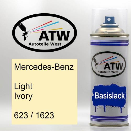 Mercedes-Benz, Light Ivory, 623 / 1623: 400ml Sprühdose, von ATW Autoteile West.